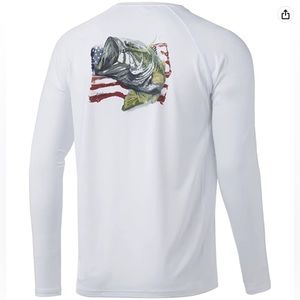 HUK long sleeve performance KC Americana classic pursuit shirt